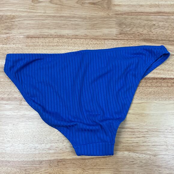 Xhilaration Juniors' Bright Blue Ribbed Hipster Bikini Bottom - Size XL - NWT - Picture 6 of 6